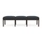 Lesro Lenox Wood 3 Seat Bench Wood Frame, Mocha, RS Night Sky Upholstery LW3001 - alternate 1